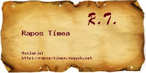 Rapos Tímea névjegykártya